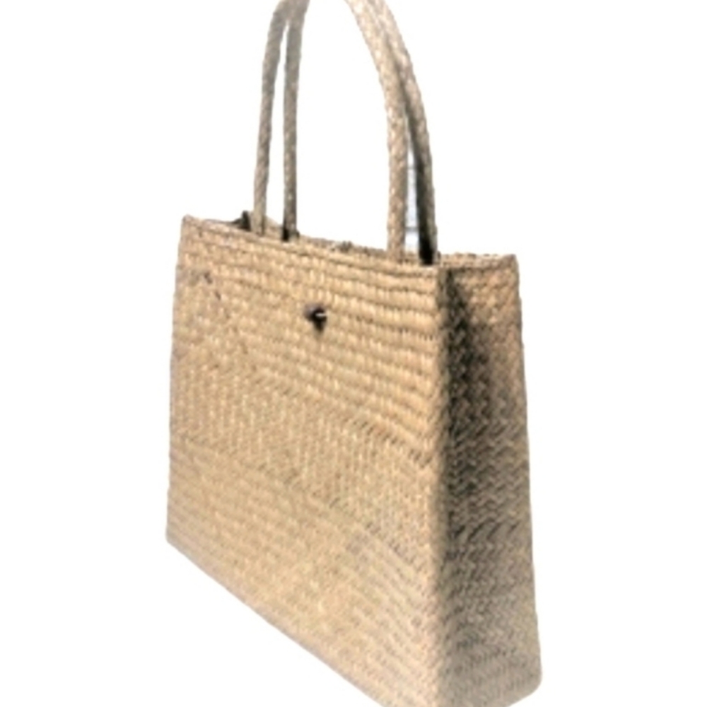 Raffia Tote Handbag Vegan Purse l - Picture 1 of 11